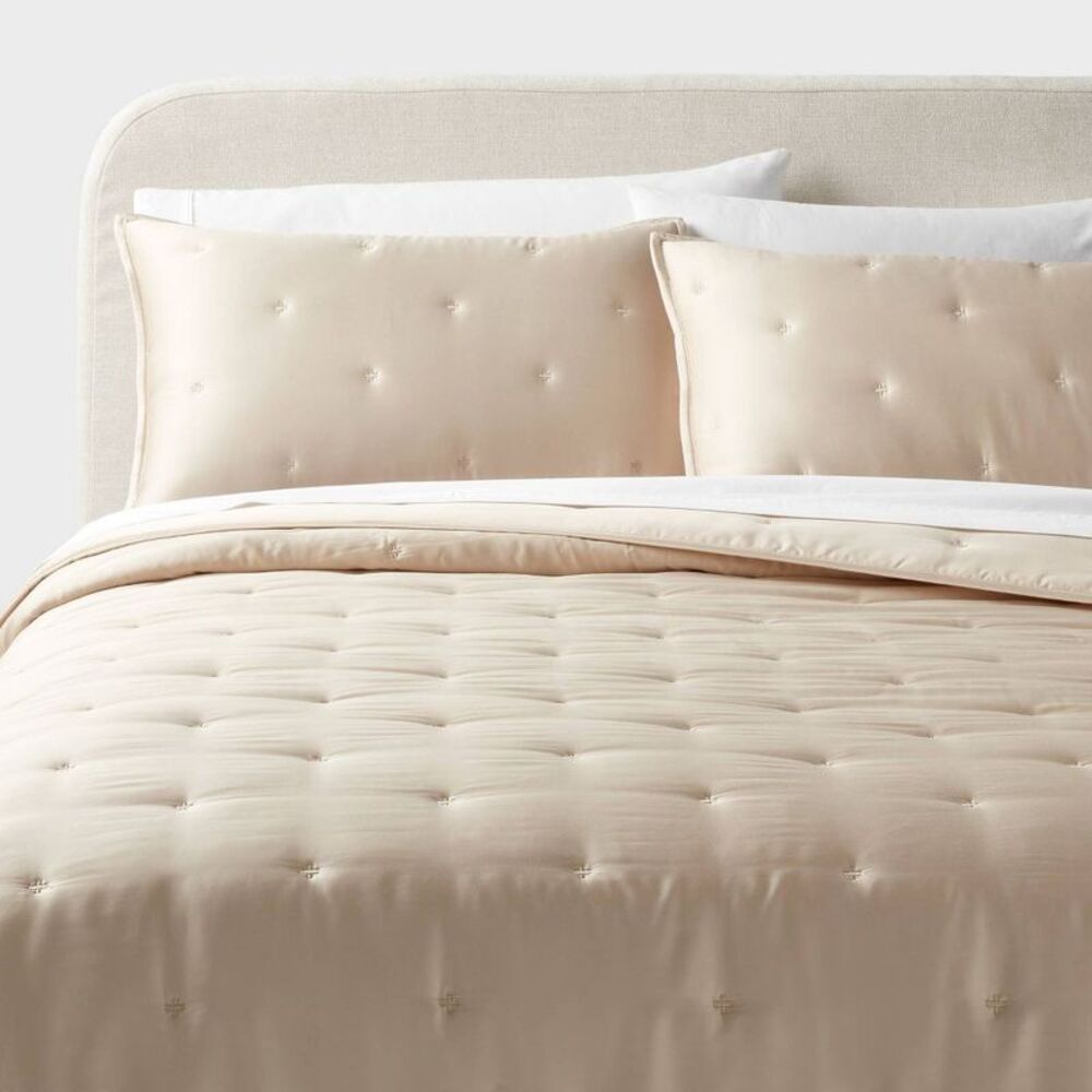 Threshold -  Comforter Set Lyocell Satin Cooling Soli Khaki
